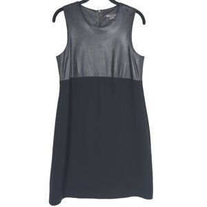 knee length dresses for ladies VINCE- Leather Dress Black main image 0